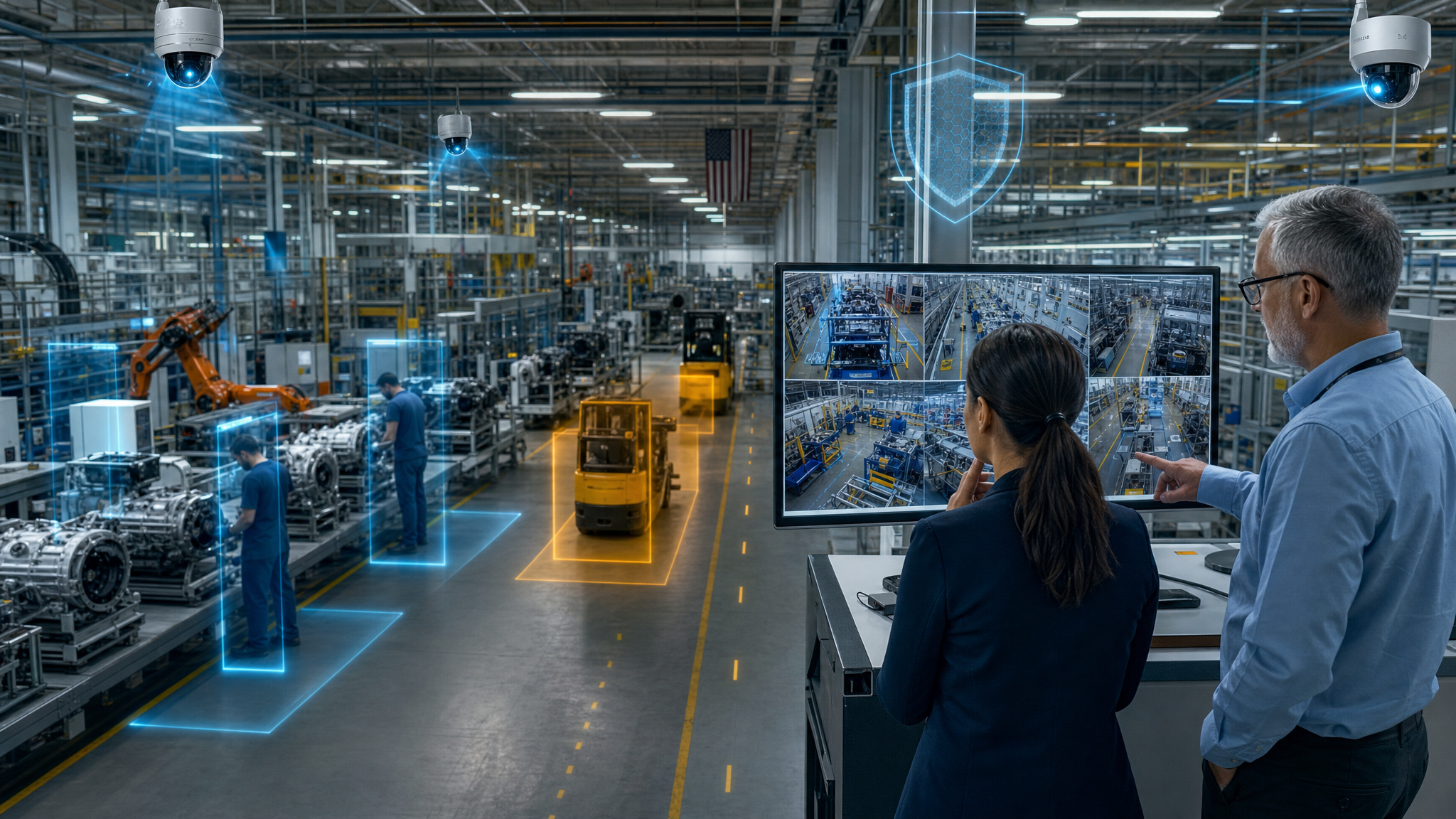 NDAA-Compliant AI Camera Analytics for US Manufacturers