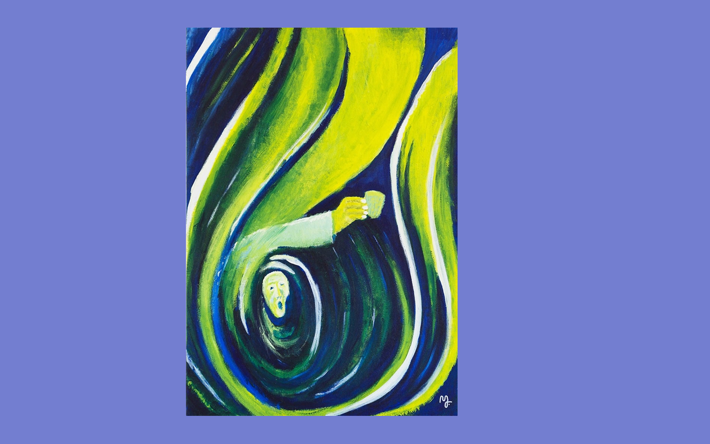 Submerged, acrylic on canvas painting by Marcos Felipe