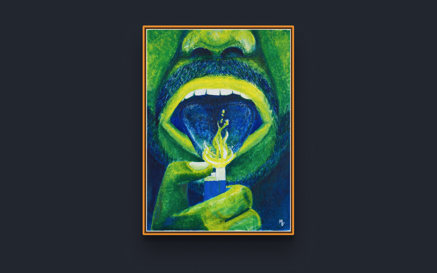 Spell, acrylic on canvas painting by Marcos Felipe