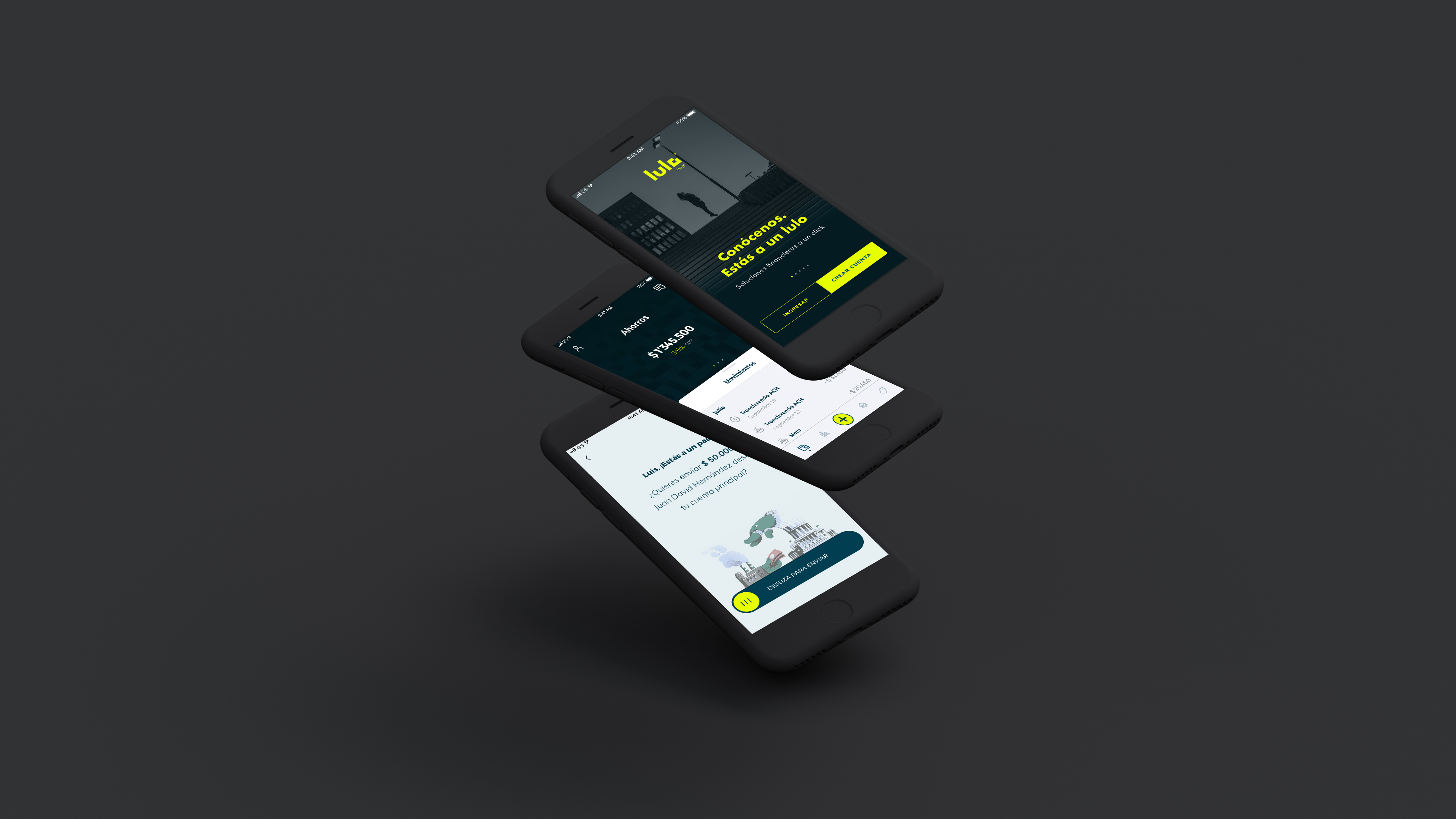 Early concept exploration for the Lulo Bank product and brand vision