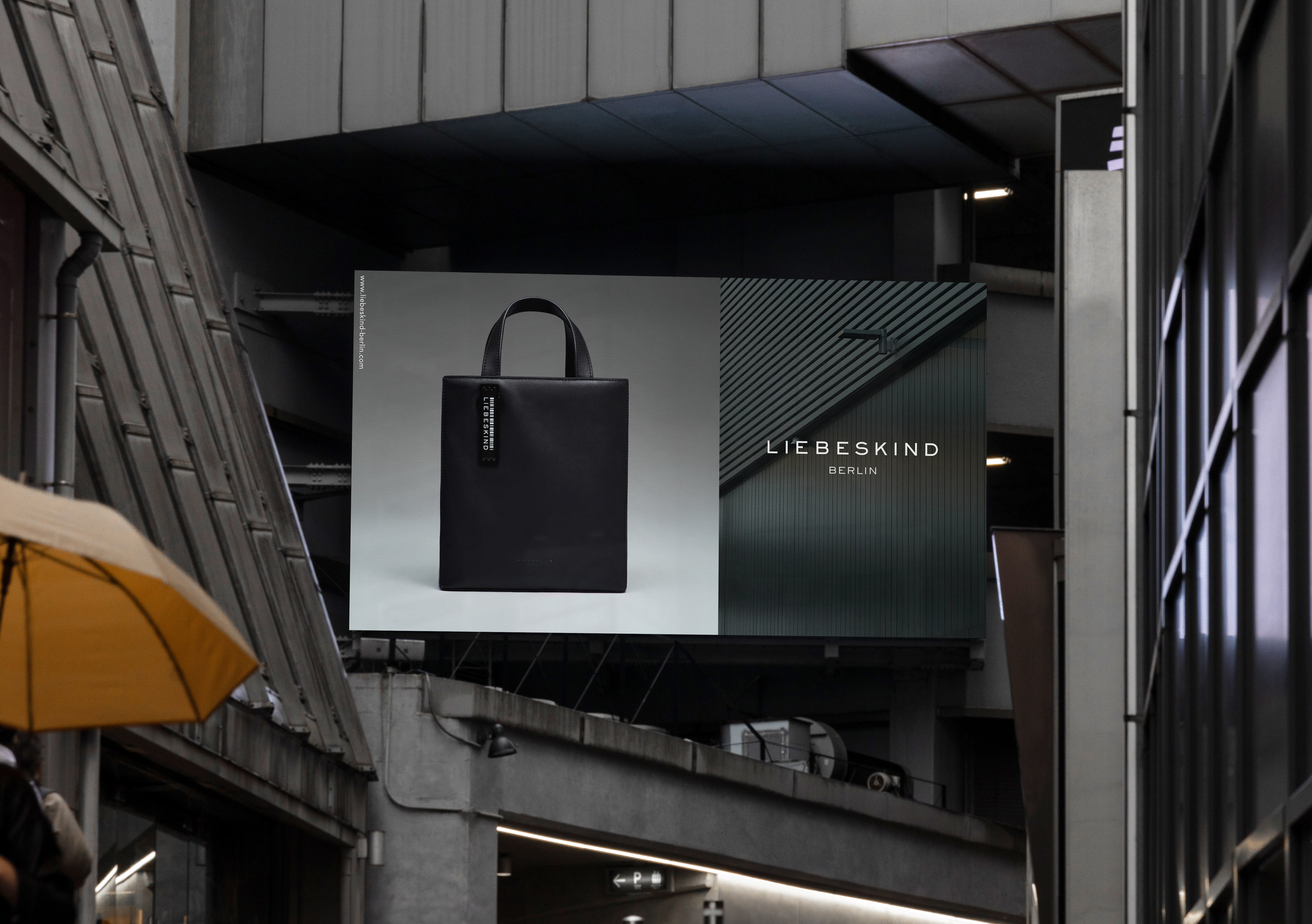 Liebeskind Berlin Noos Campaign displayed on an out of home advertisement board.
