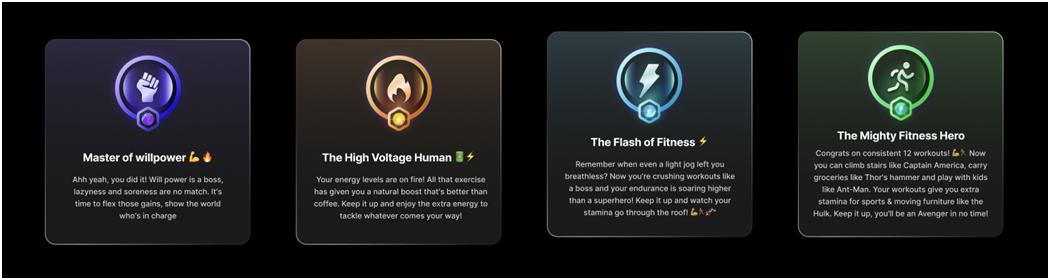Four Habit Hero stages: willpower, energy, stamina and strength