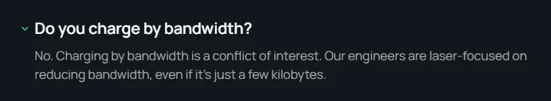 Webstudio bandwidth policy