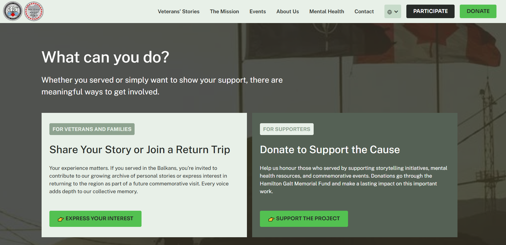 Screenshot from balkans35.ca