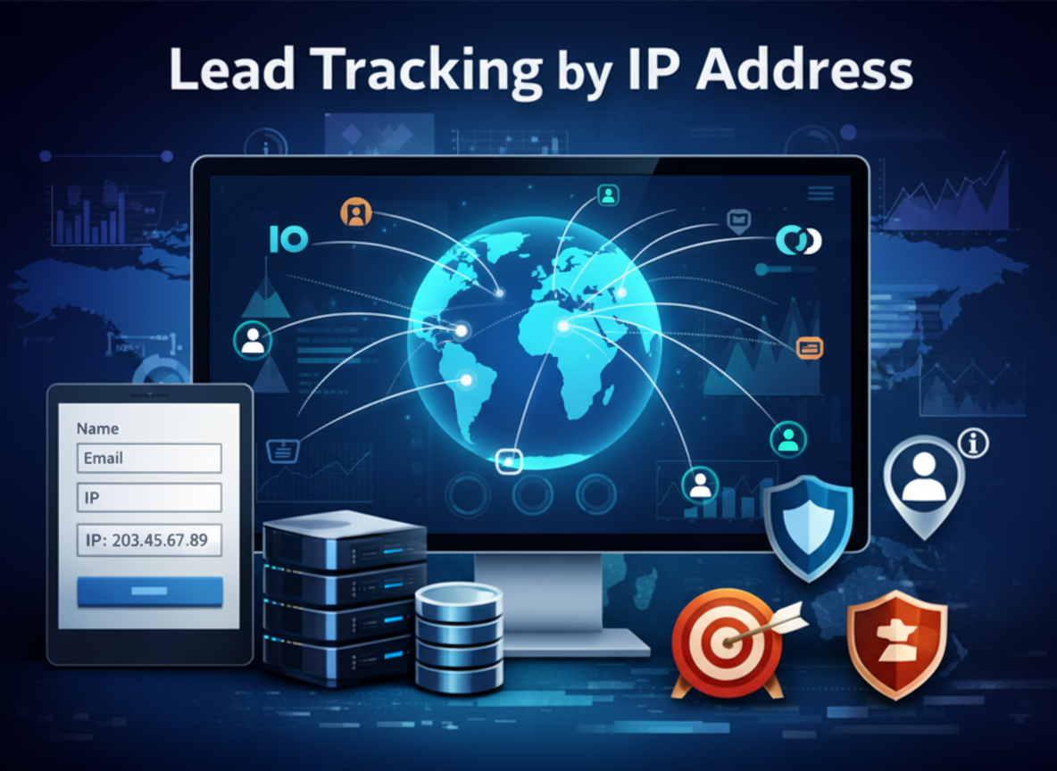 Illustration about Lead Tracking by IP Address