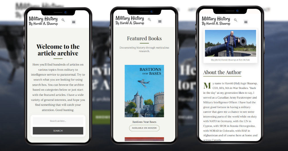 Screenshot from SilverHawkAuthor website in mobile