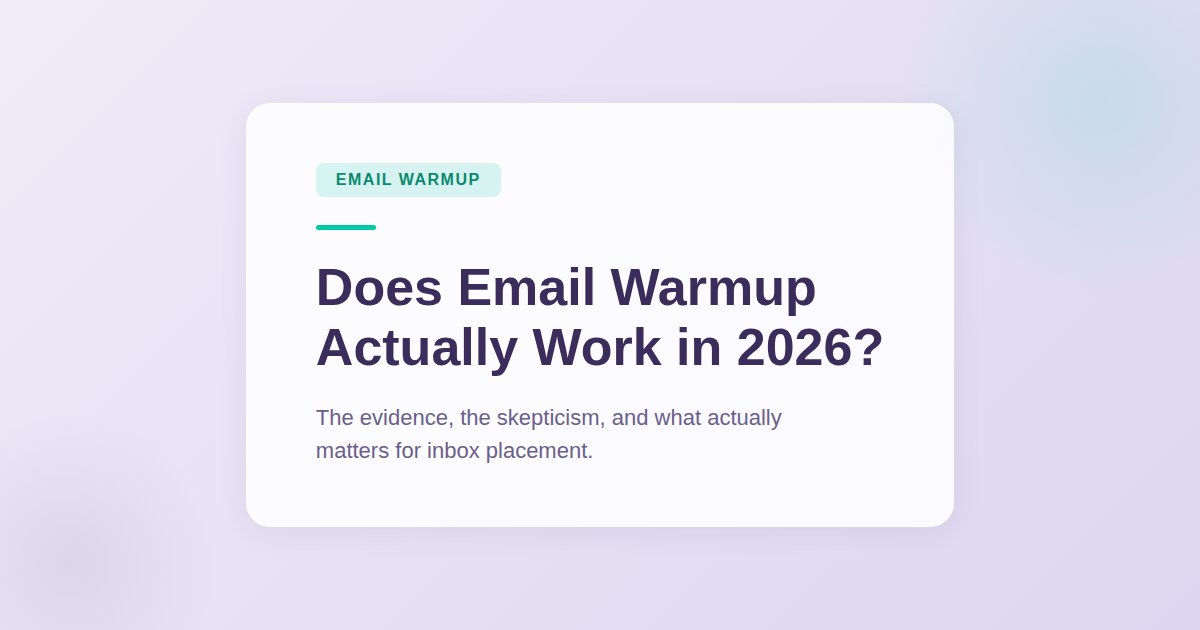 Does Email Warmup Work? What the Evidence Actually Shows (2026)