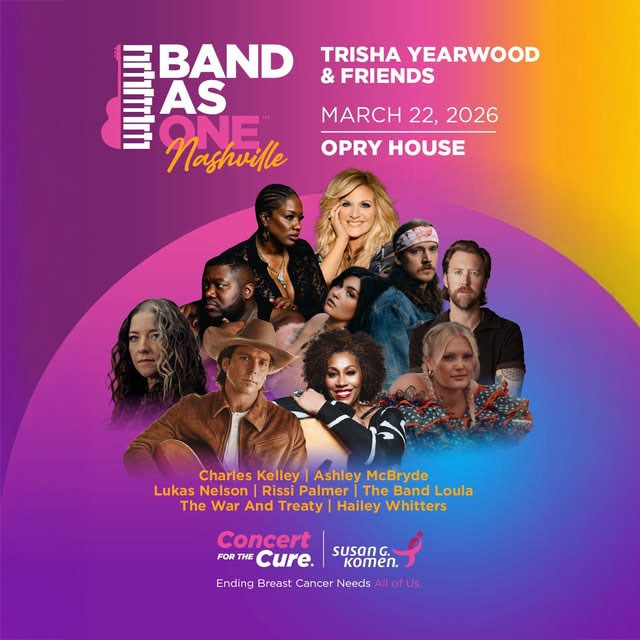 Trisha Yearwood & Friends – Check Out This Year’s Band As One Concert Lineup!