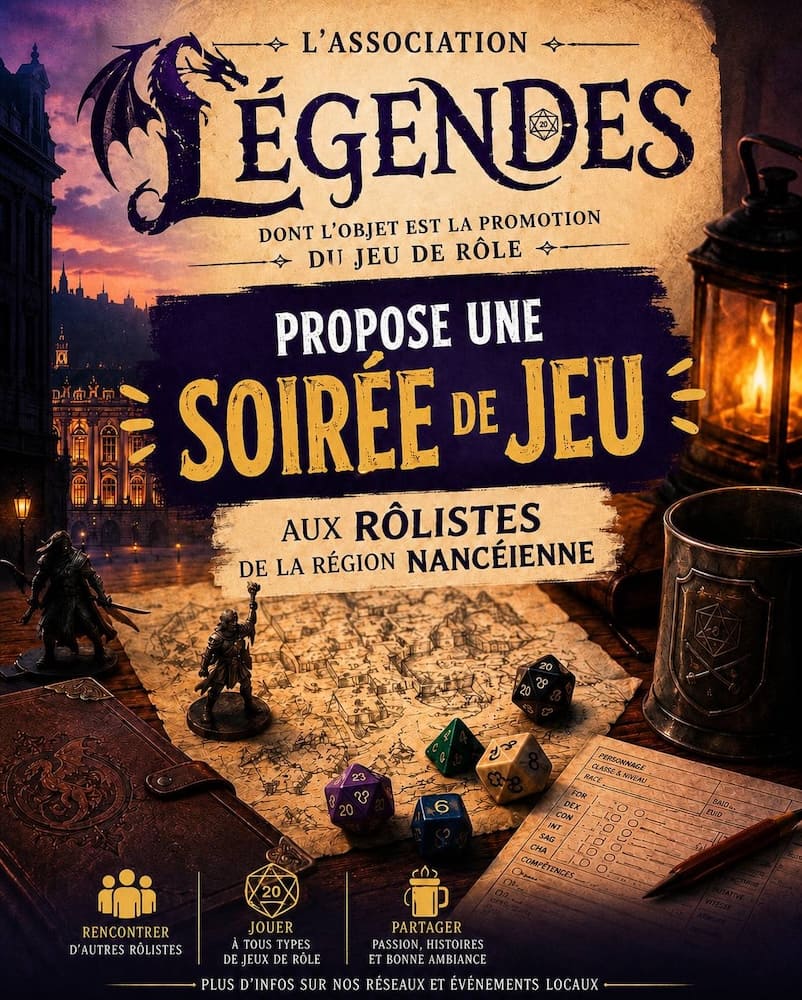 Soirée jeux de rôle (association Légendes) 