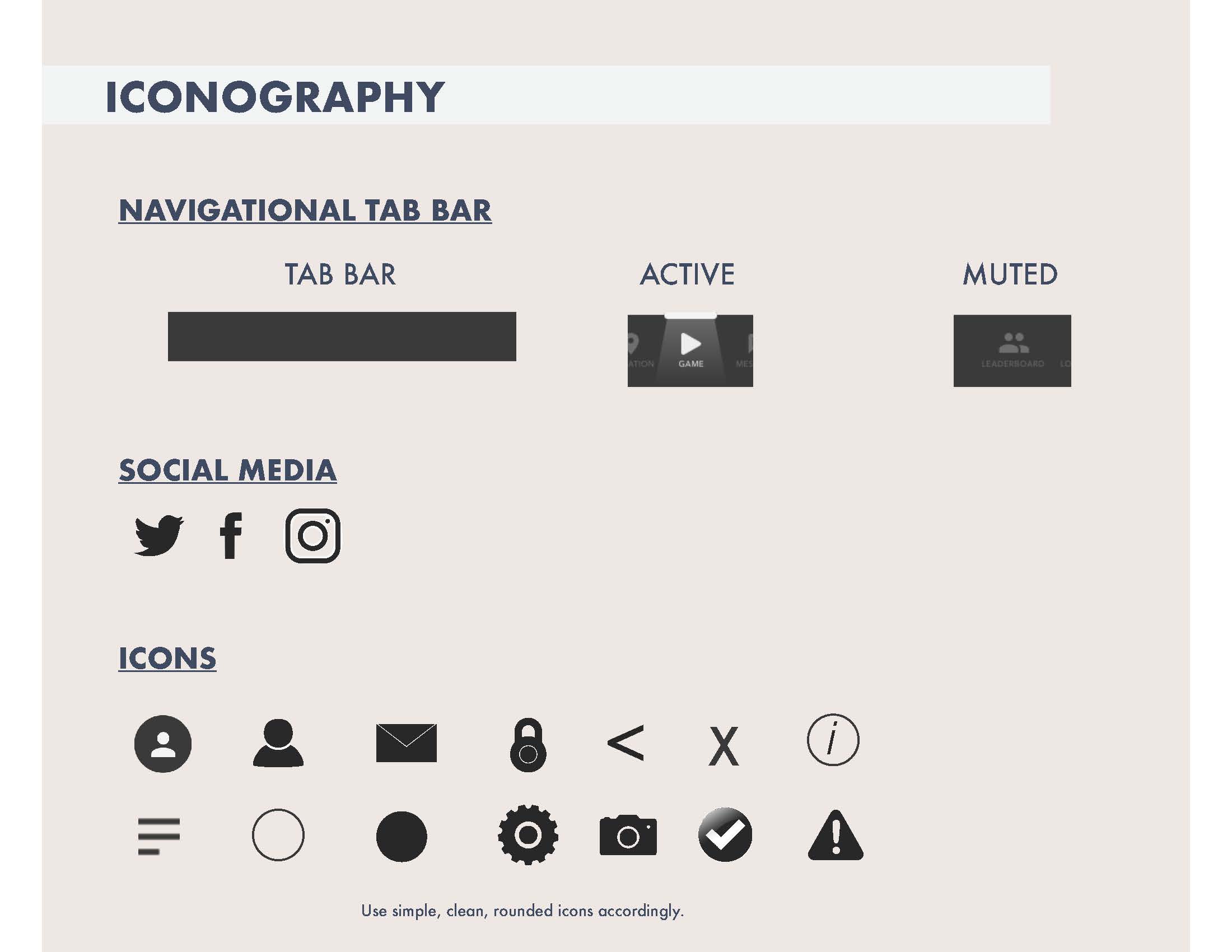 Style guide for Savages mobile scavenger hunt game application.