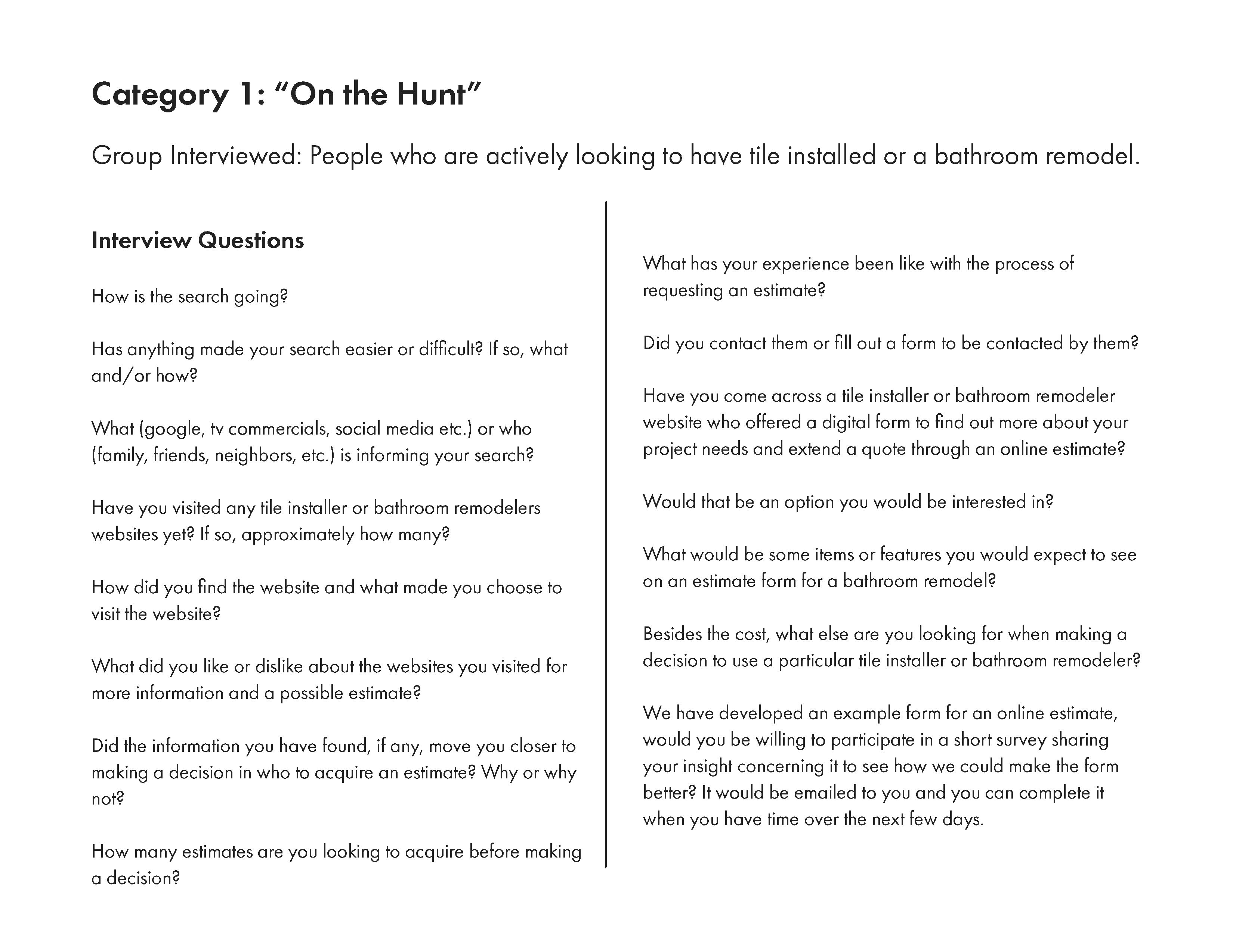 Group One Interview Questions