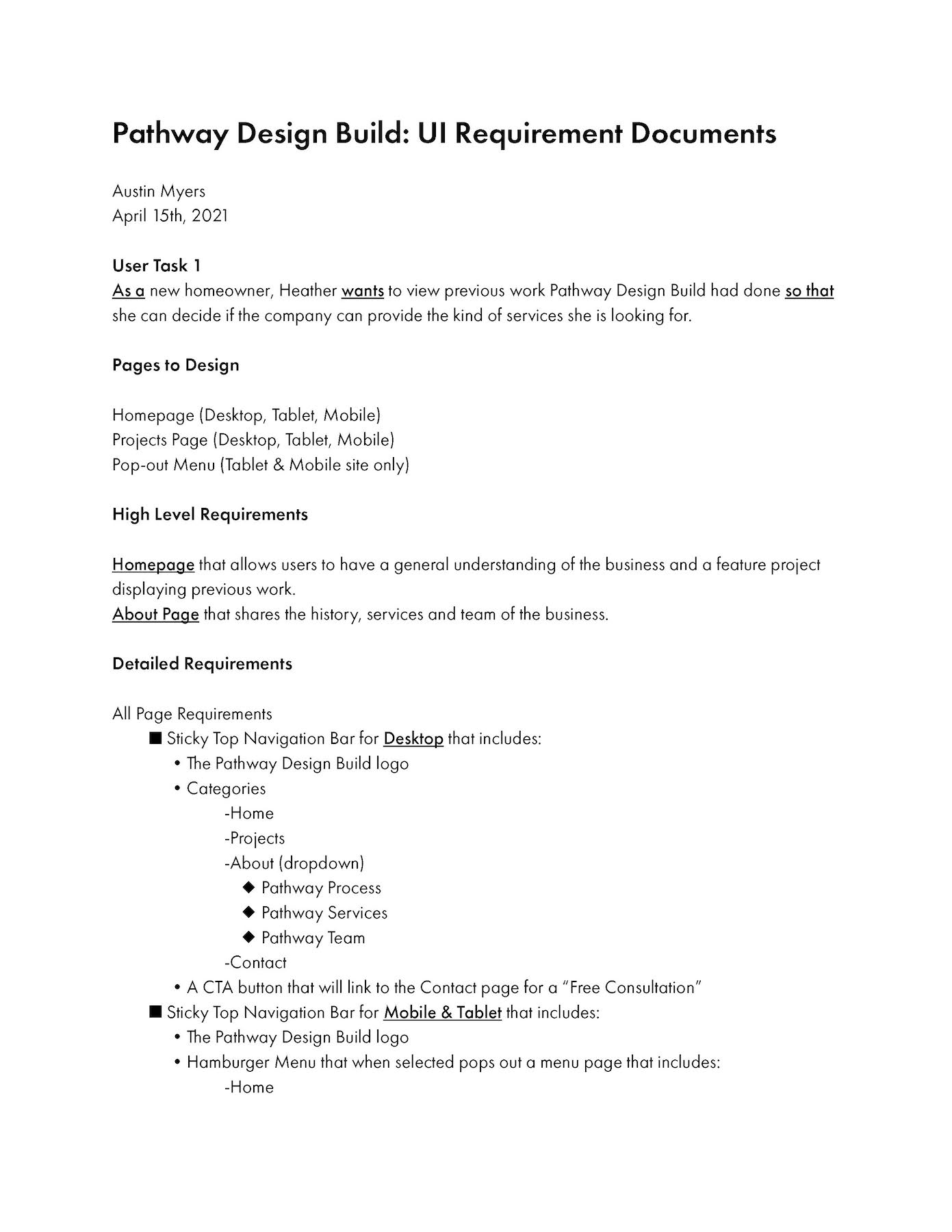 Pathway Design Build UI Required Document 1 of 4