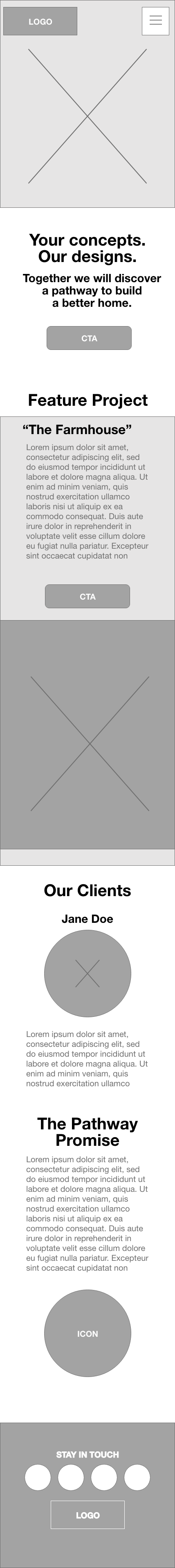 Mid-Fi Responsive Wireframe- Mobile