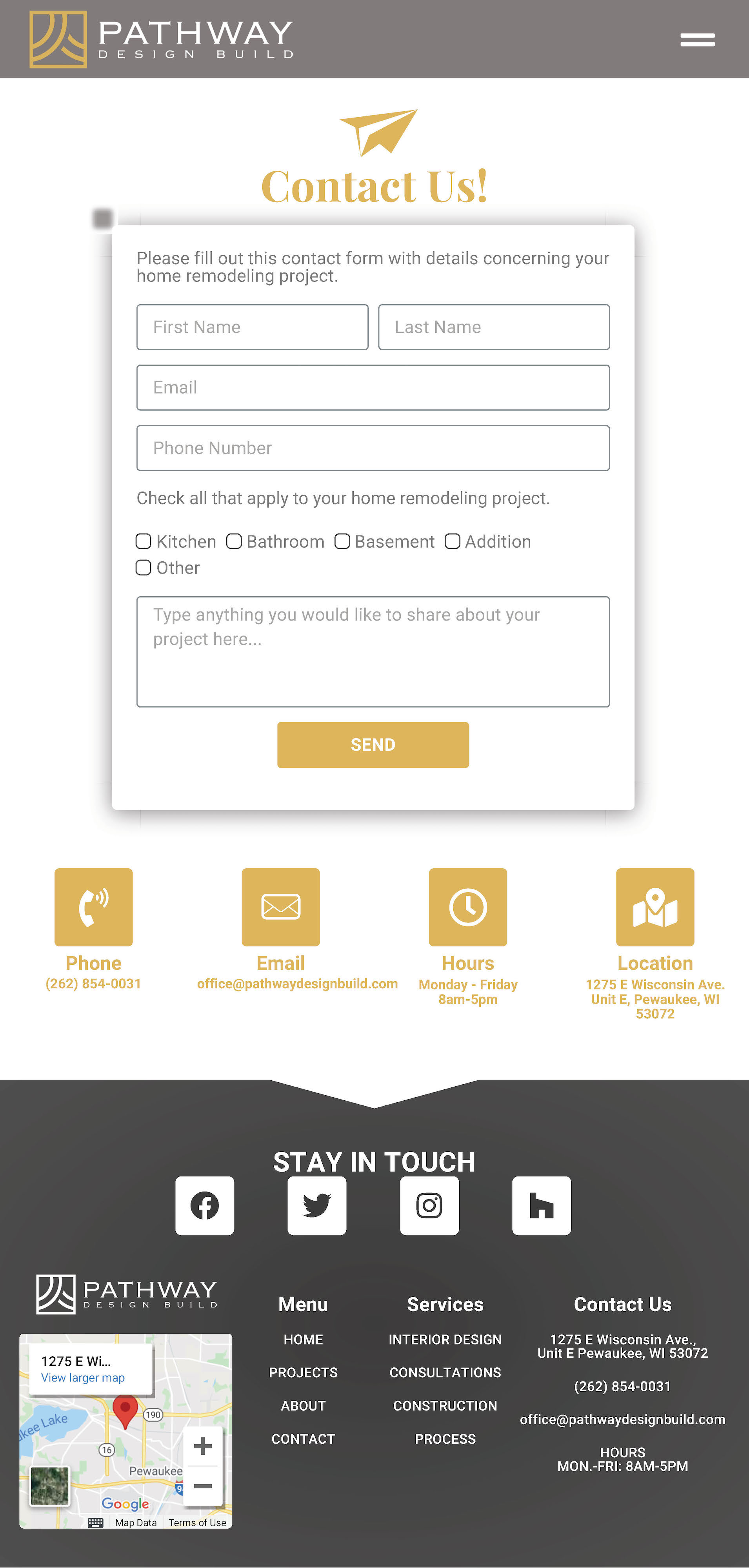 Pathway Design Build Contact- Tablet