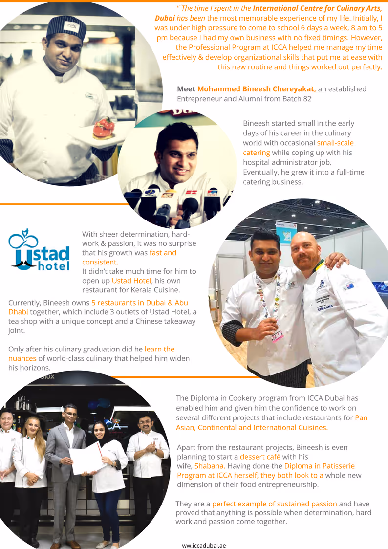Restaurateur and Culinary Student