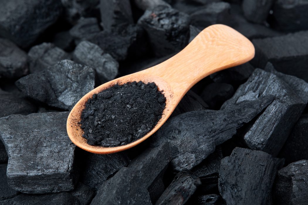 Charcoal for cosmetic treatment