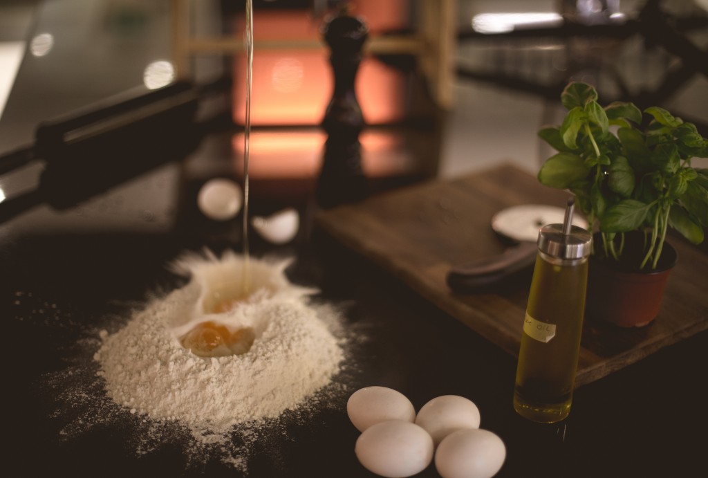 eggs and dough