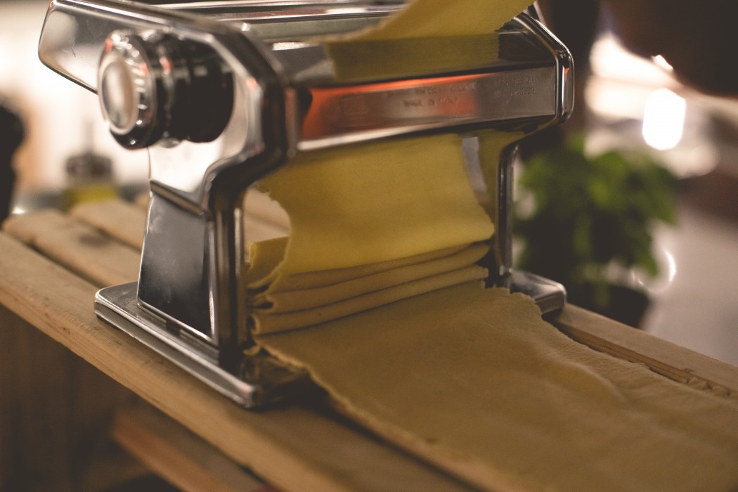 sheeting the dough