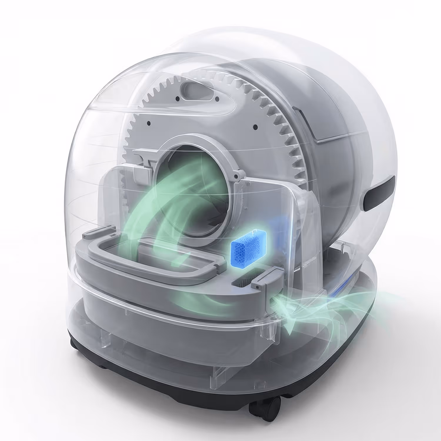 Packaging of Datoza Oximeter M20 showing device image, one-button operation, automatic shutdown, battery indicator, screen rotation, perfusion index, 8-second reading, and specifications in Dutch.