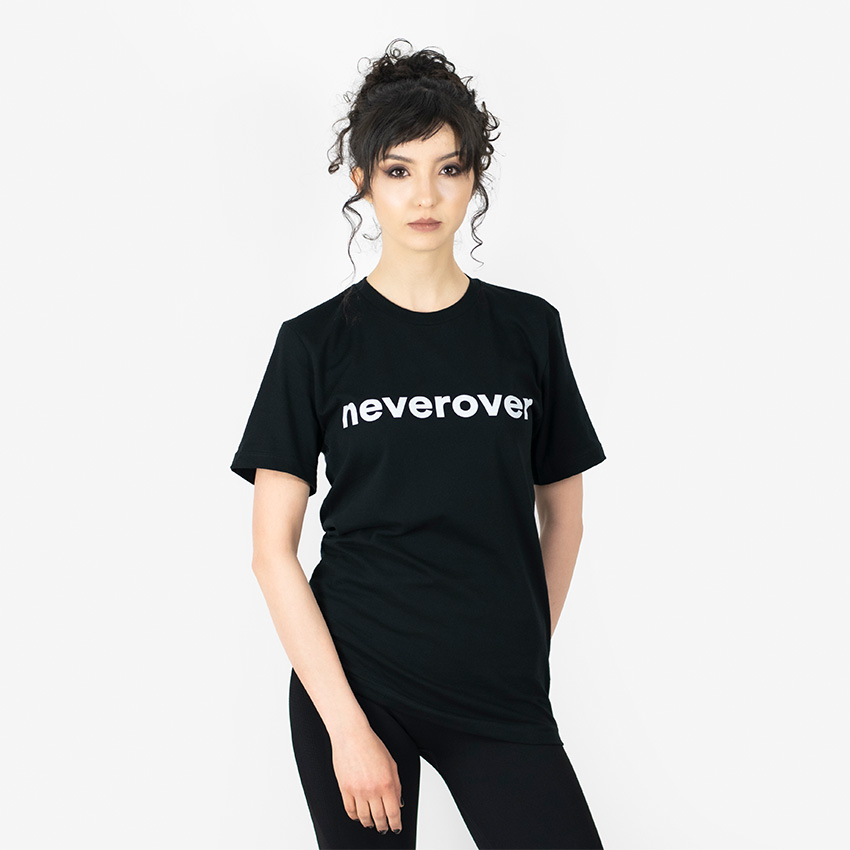 Neverover Fitness T-shirt, Women’s Essential Short Sleeve Activewear Tee - Black