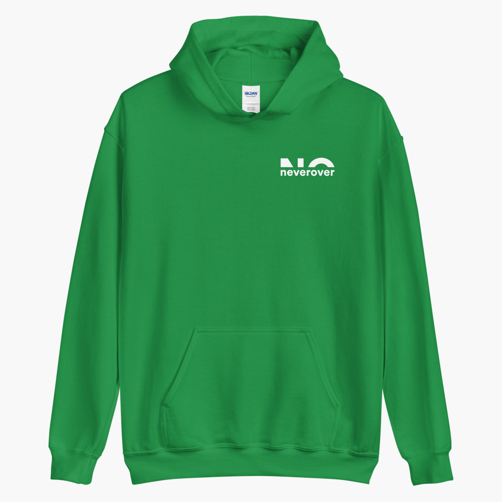 Neverover Athletic Hoodie, Men’s Long Sleeve Pullover Hoodie - Green
