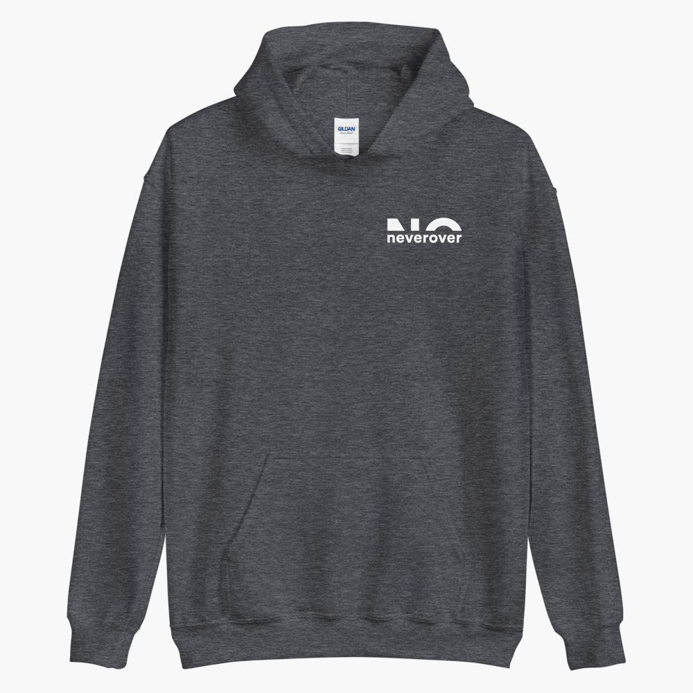 Neverover Athletic Hoodie, Men’s Long Sleeve Pullover Hoodie - Grey