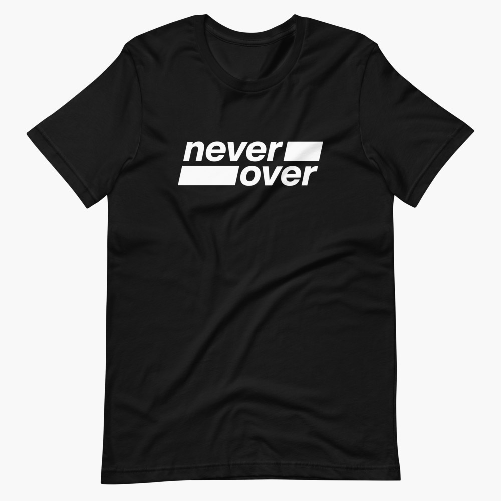 Neverover Workout T-shirt, Men’s Short Sleeve Athletic Tee Black