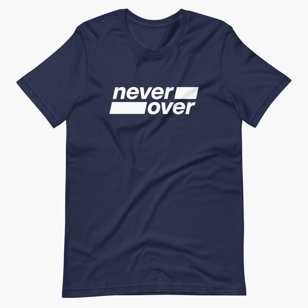 Neverover Workout T-shirt, Men’s Short Sleeve Athletic Tee Navy