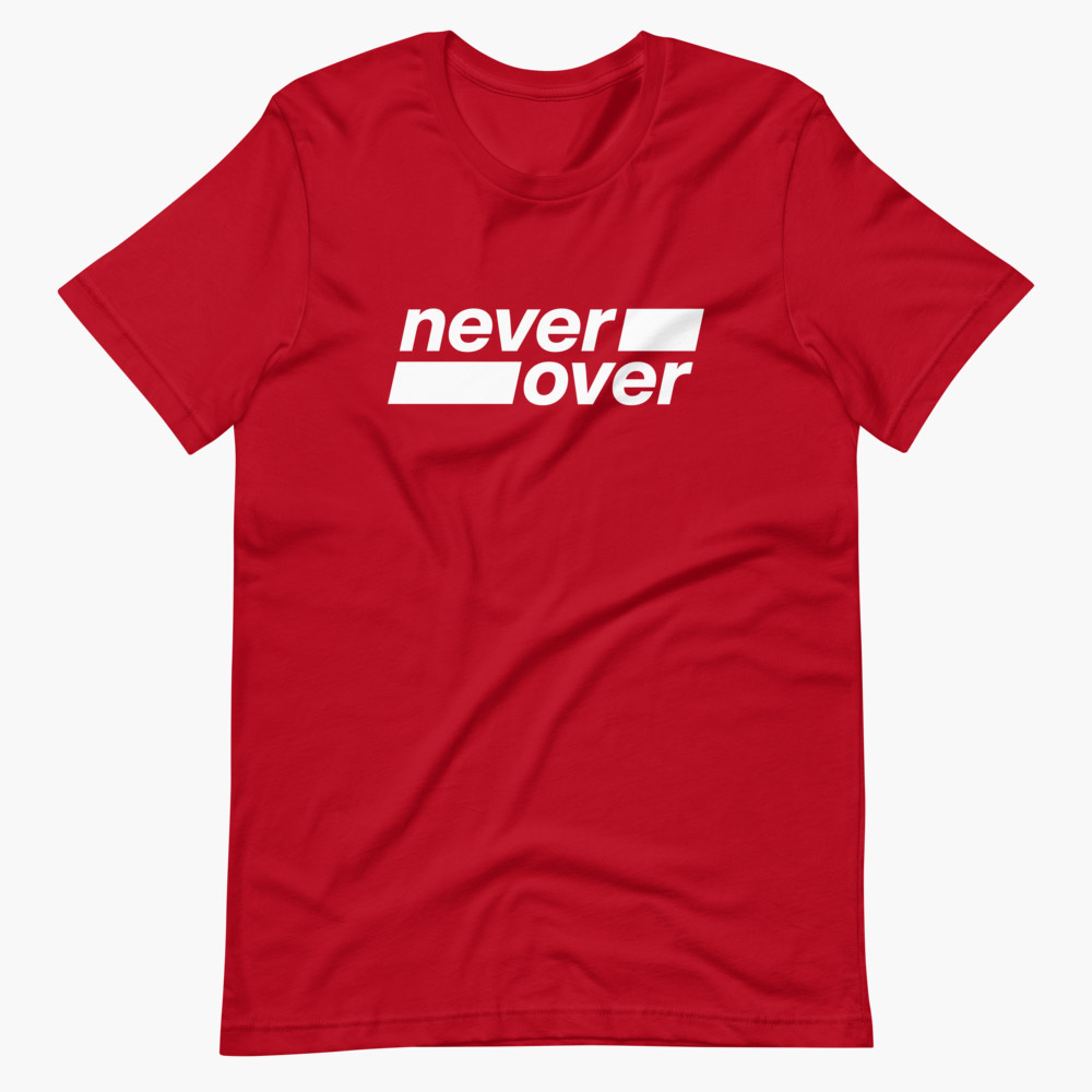 Neverover Workout T-shirt, Men’s Short Sleeve Athletic Tee Red