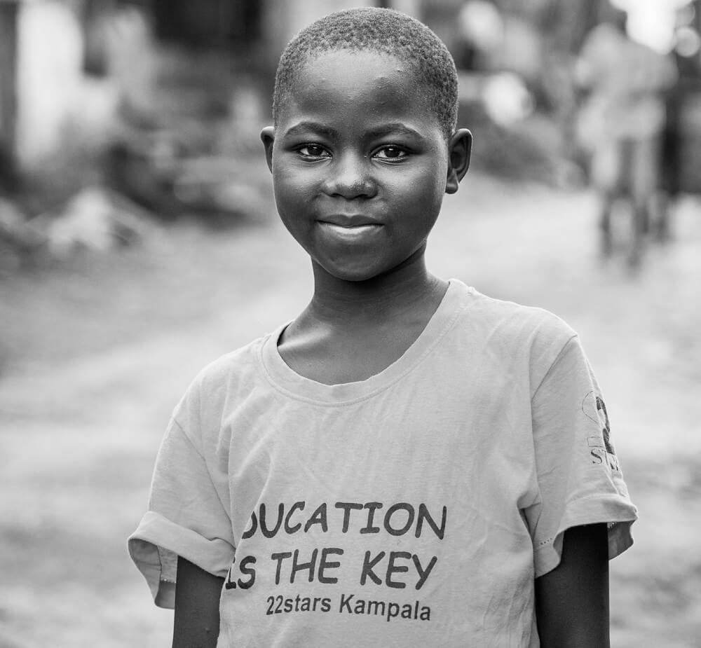 Foto de uma criança apoiada pela 22Stars