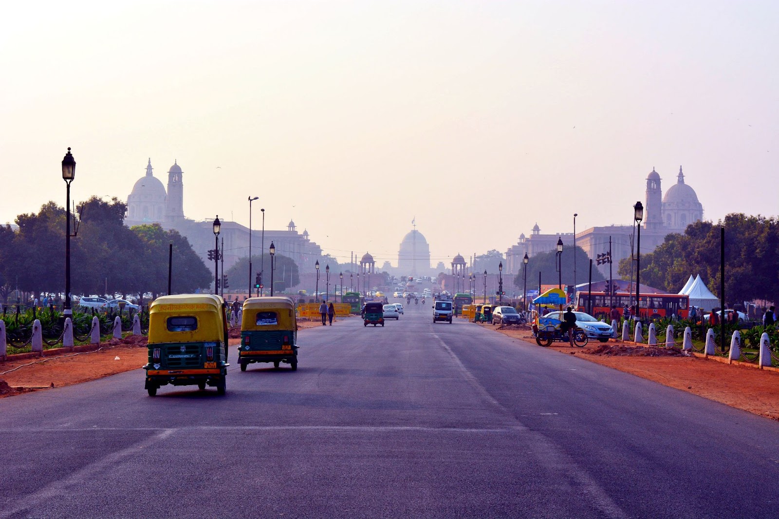 Uma foto de Nova Delhi, capital da India.