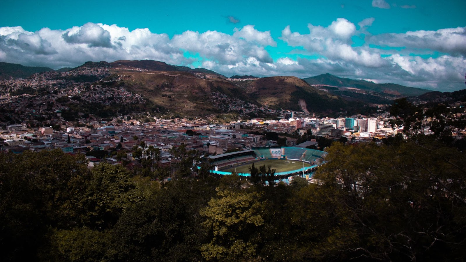 Uma foto de Tegucigalpa, capital de Honduras.