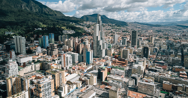 Foto de Bogotá, capital da Colômbia.