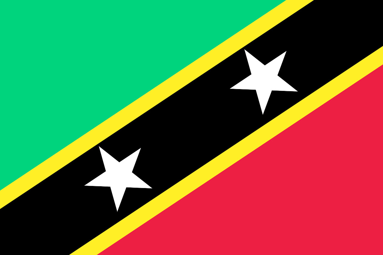 Imagem da bandeira de São Cristóvão e Névis