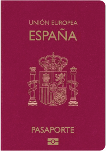 Imagem da Capa de passaporte da Espanha