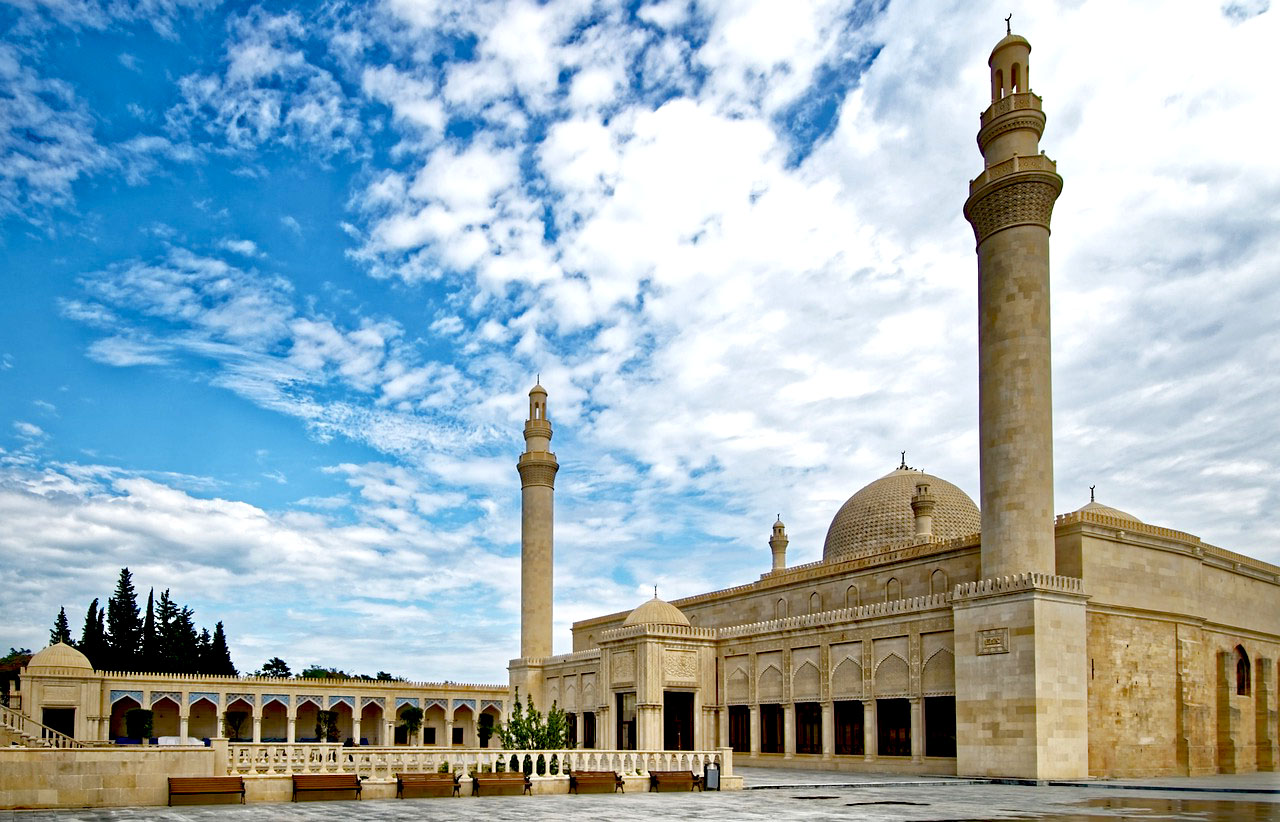 Imagem de mesquita Shamakhi Juma, mesquita na cidade de Shamakhi no Azerbaijão.