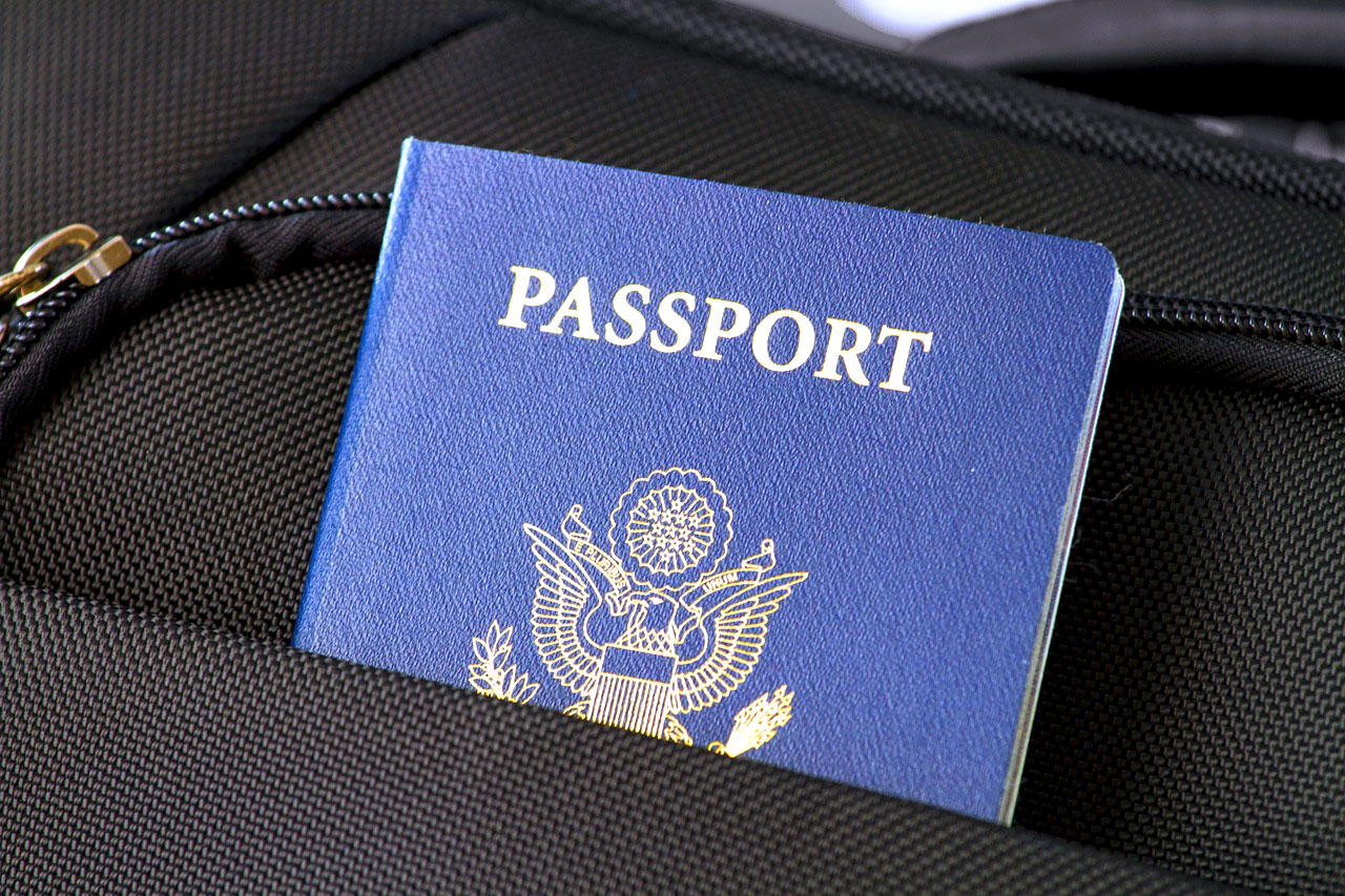 Imagem de um passaporte americano