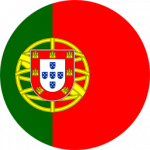 Imagem da bandeira de Portugual em formato circular