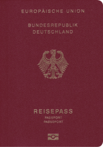 Imagem de um passaporte Alemão