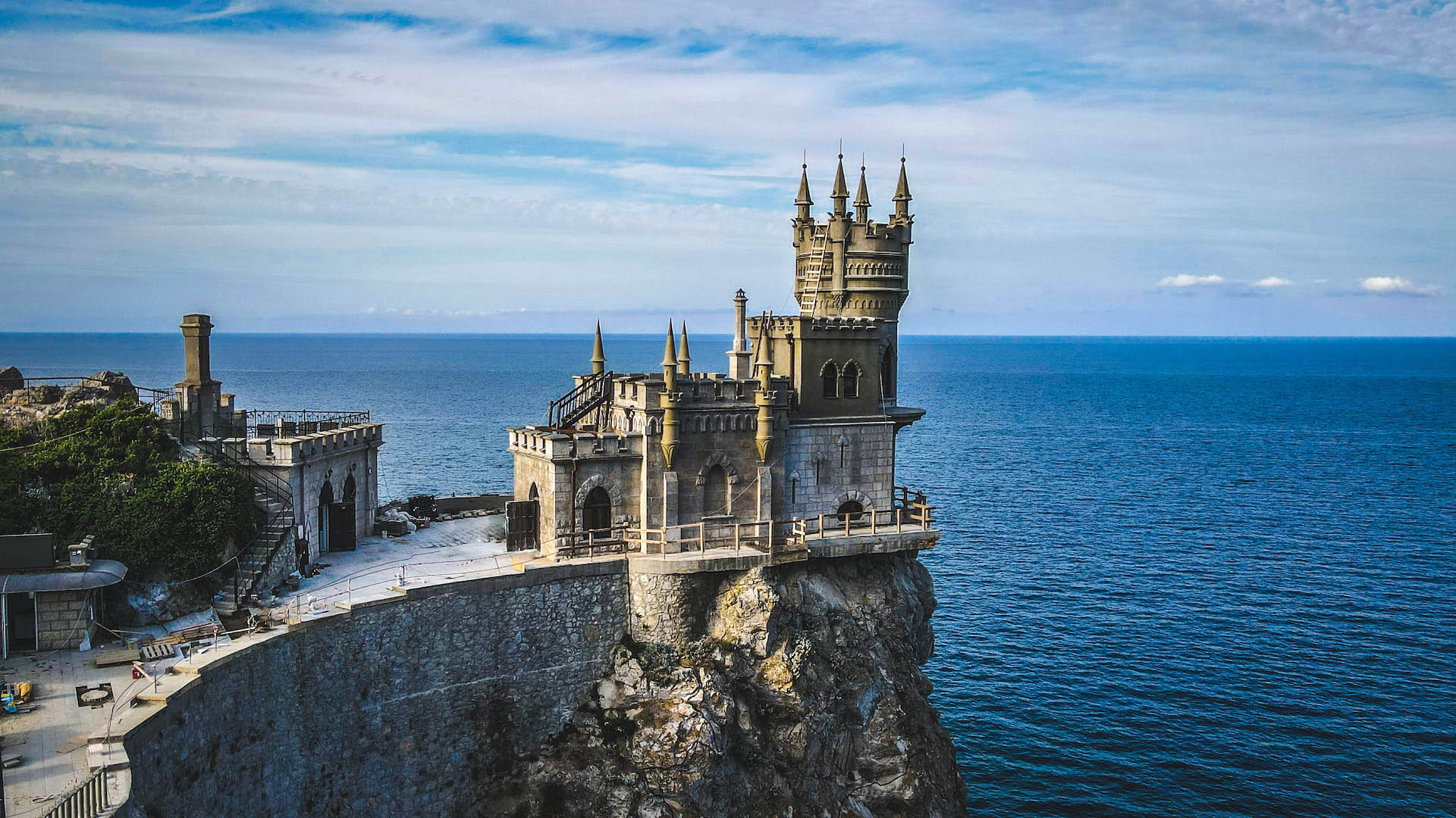 Imagem de um castelo na Crimeia, Crimea Castelo Monumento Rússia Mar Swallow