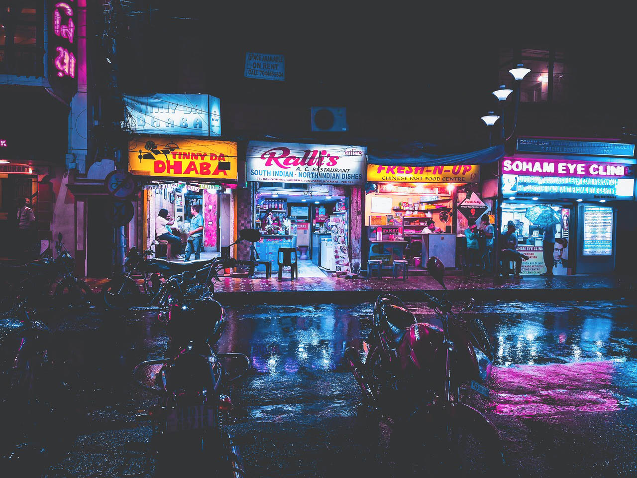 Imagem de lojas comerciais locais em um país Asiático