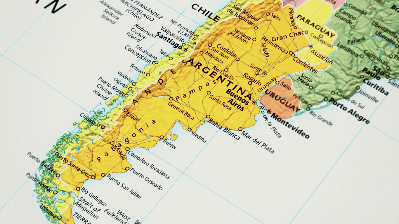 Mapa da Argentina