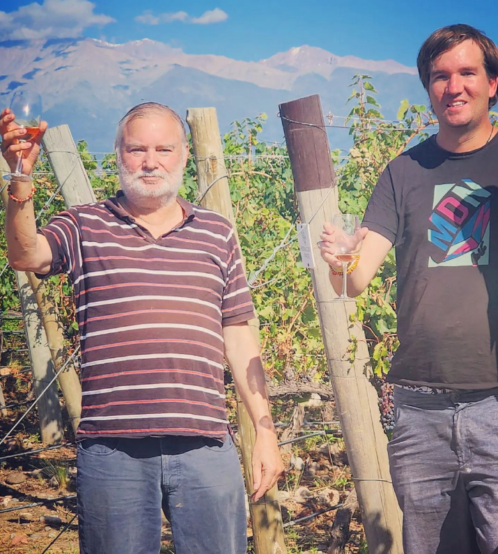foto com Christoph em vinhedo