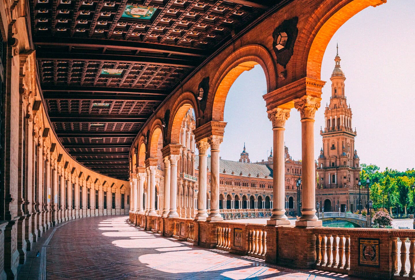 Plaza de Espana in Seville in Spain