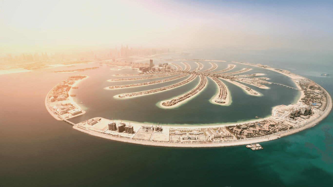 Foto da ilha de Dubai