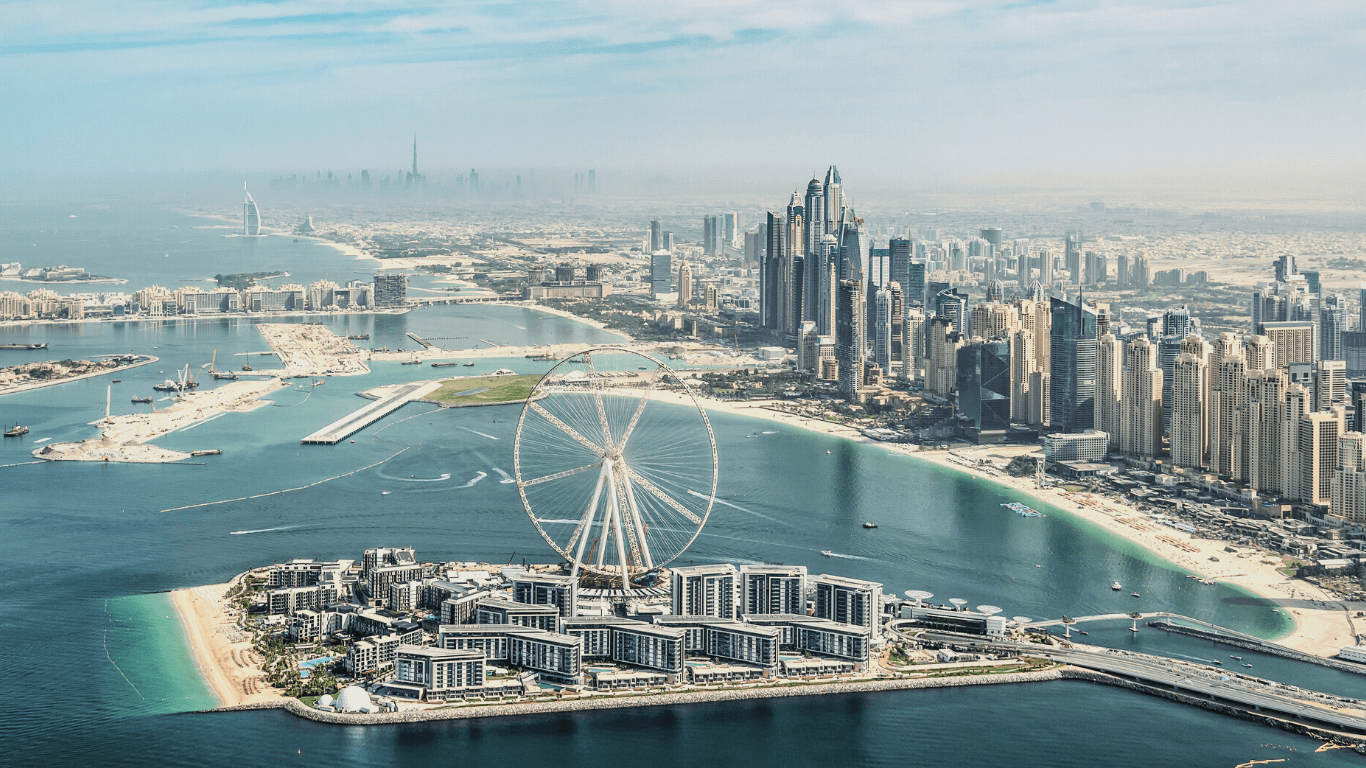 Visão aérea de Dubai