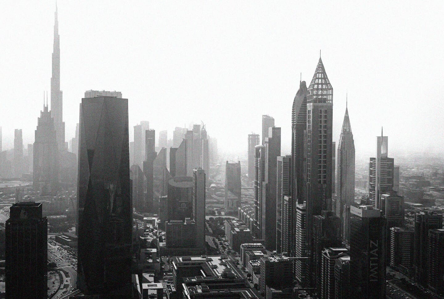 Dubai em preto e branco