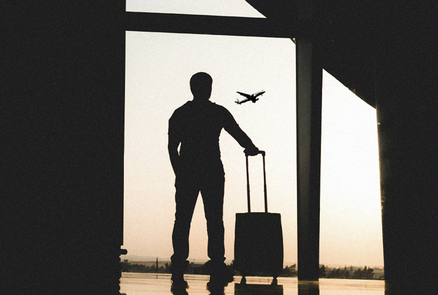 pessoa esperando o voo