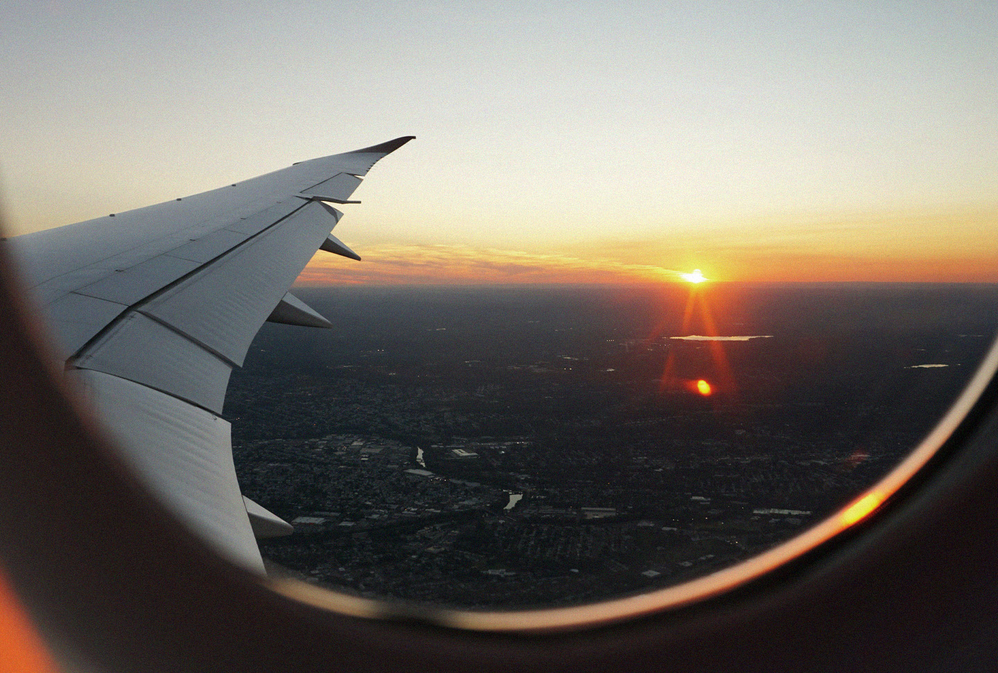 vista de dentro do avião