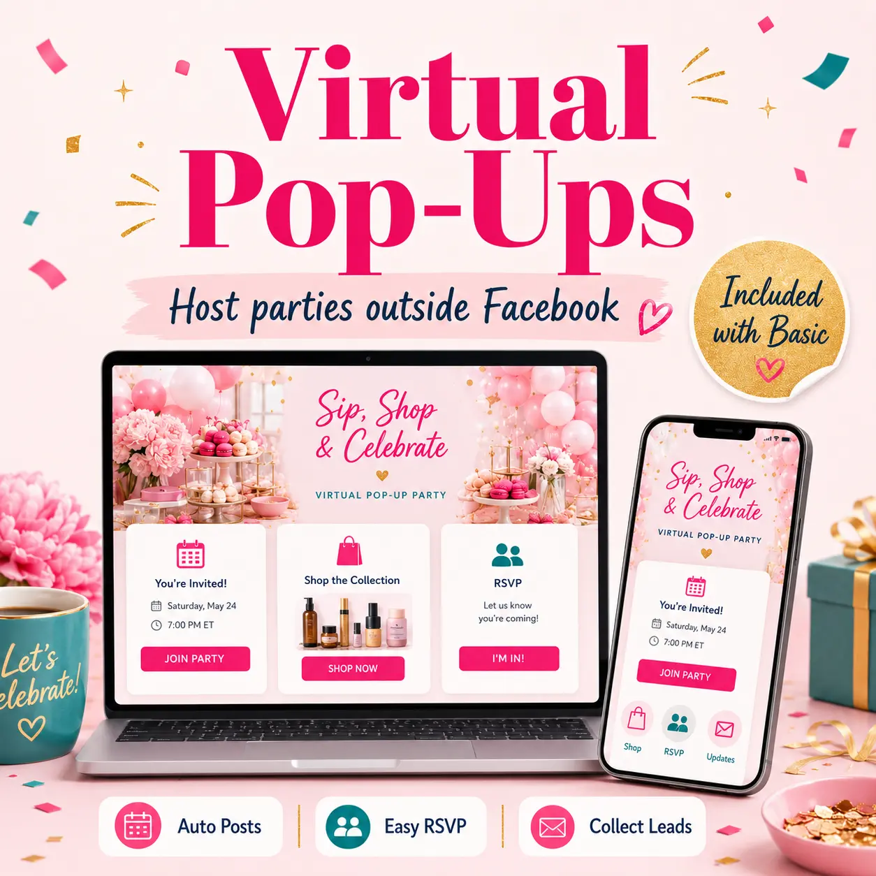 Stylized blog post title with various background images